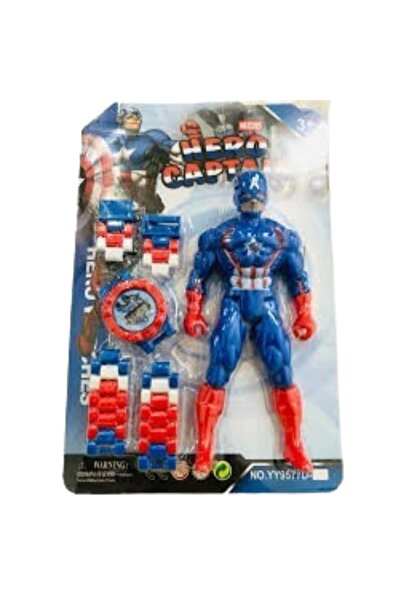 OEM Kids' watch set with Captain America figurine, 17 cm, 3 years