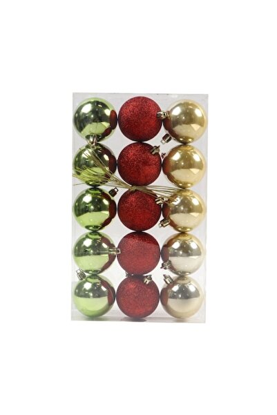 HOFF Globuri de Crăciun, multicolore, 15 bucăți, 6 cm