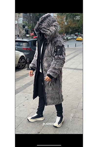rvs moda Özel Içi Kürklü Uzun Kaban