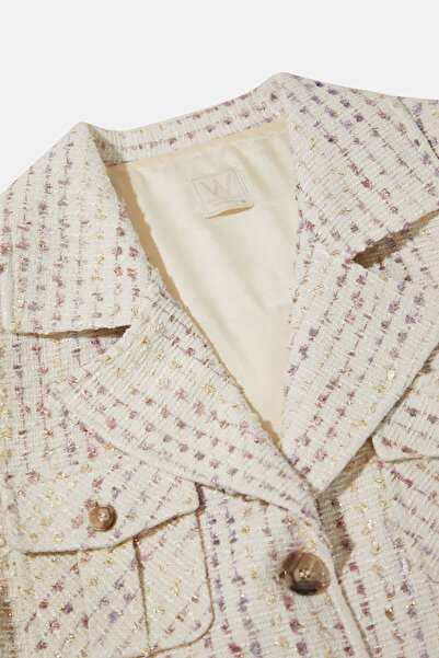 W Collection Ekru Silvery Tweed Jacket