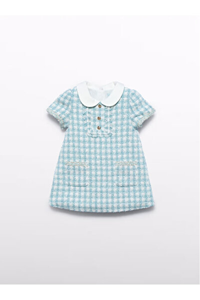 Abel & Lula Abel Lula Baby Girl Collared Dress - Blue