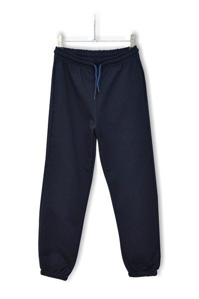 ALGLIFE Plain Children's School Trackpants Navy Blue - with Side Pockets - Elastic Waist and Cuffs - Waist with Drawstring
