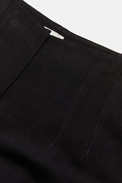 W Collection SİYAH KETEN VİSKON PANTOLON