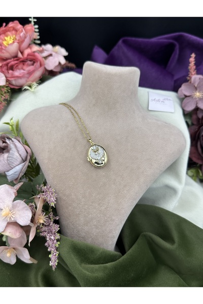 STAİNLES Çelik Trend Resimli Anka Model Alya Kolyesi Gold & Gümüş