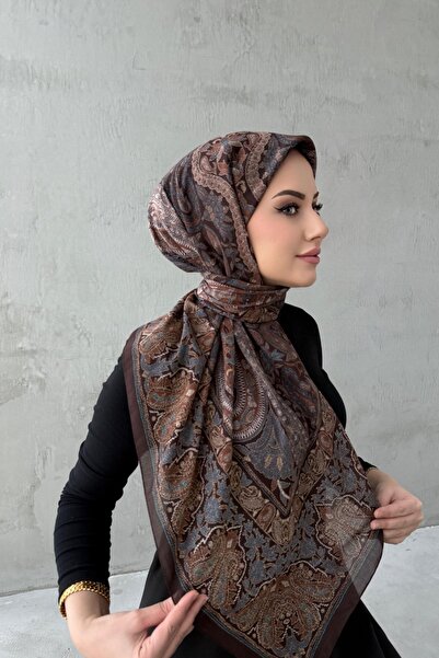 Byedauzunlar Çikolata Beliz Bohem Modal İpek Şaleşarp