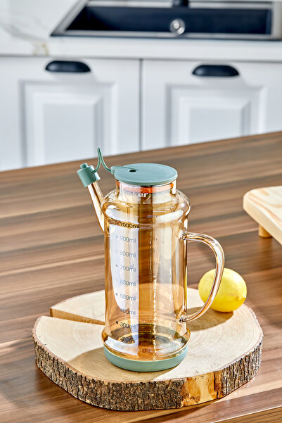 Cooker 1.1 Liter Borosilicate Glass Oil and Vinegar Bottle Olive Oil Bottle Transparent