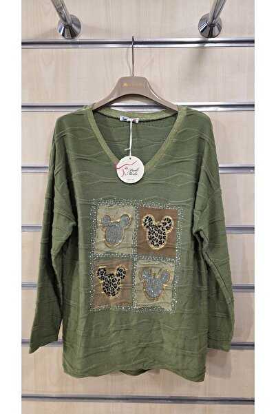 Park Moda Μπλούζα με λαιμόκοψη σε σχήμα V με λεοπάρ στάμπα