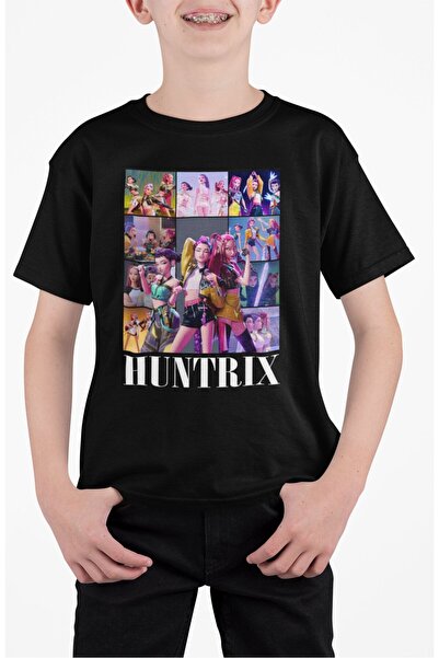 Fuddy Moda Tricou ilustrat pentru copii Huntrix cu imprimeu pentru copii, uni...