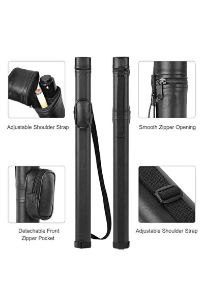 YALLA HomeGym Billiard Pool Leather Cue Case, Billiard Cues Carrying Case, Holds 1 Cue Stick