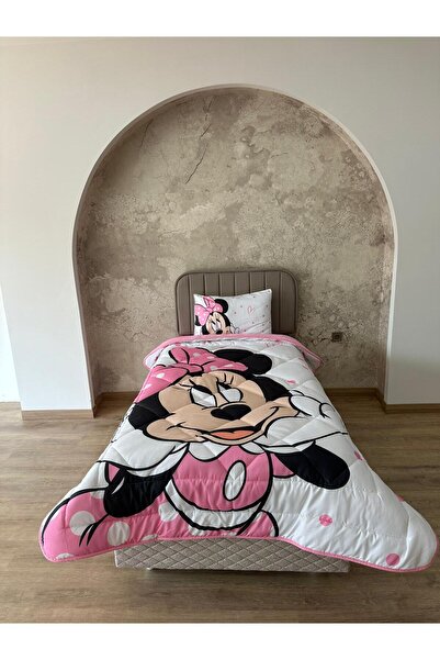 Generic Brand Minie Mouse Patterned, Double-Sided Single Person Welsoft Sleeping Set
