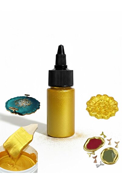 stonechem Altın Rengi Epoksi Kenarları ve Obje Boyası 10 Dakikada Kurur 30 Gr