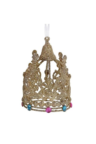 ANTBRO ® Στολίδι χριστουγεννιάτικου δέντρου - στεφάνι με χρυσό γκλίτερ και ρο...