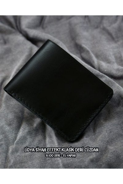Nicevia Lidya Black Effect Classic Leather Wallet