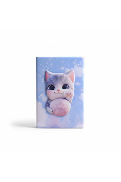 Linea Puffy Relief Surface (14*20 cm) 80 Sheets Color Striped Memory Notebook (Ball Cat)