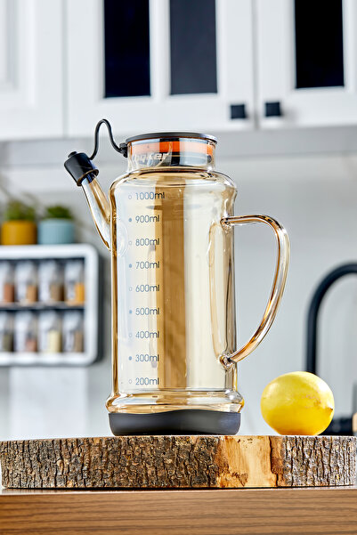 Cooker 1.1 Liter Borosilicate Glass Oil and Vinegar Bottle Olive Oil Bottle Transparent