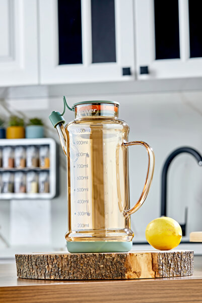 Cooker 1.1 Liter Borosilicate Glass Oil and Vinegar Bottle Olive Oil Bottle Transparent