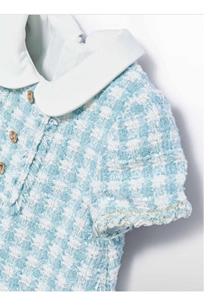 Abel & Lula Abel Lula Baby Girl Collared Dress - Blue