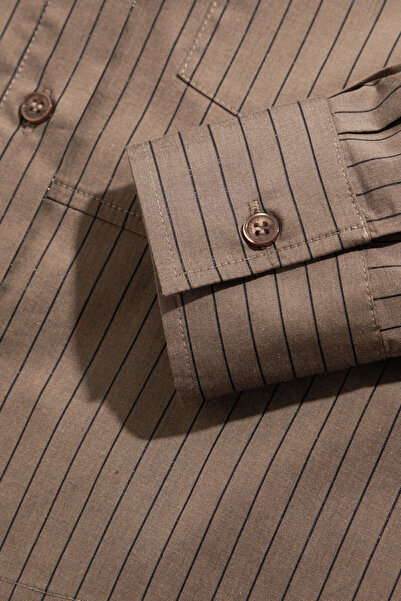 W Collection Brown Striped Blouse