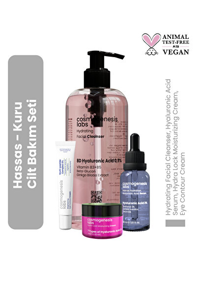 Cosmogenesis Labs Hassas ve Kuru Cilt Temel Bakım Seti Vegan