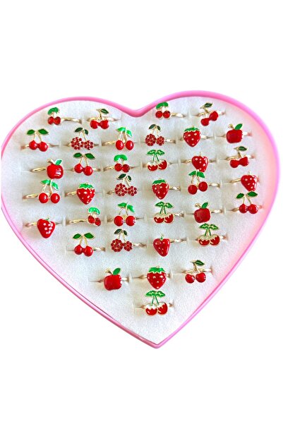 TAKIŞTIR 36-Piece Mixed Color Mixed Figure Adjustable Children's Ring Set