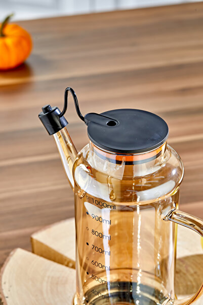 Cooker 1.1 Liter Borosilicate Glass Oil and Vinegar Bottle Olive Oil Bottle Transparent