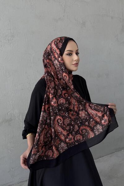 Byedauzunlar Şal Black&Tile Laventa Koza bumbac 100%