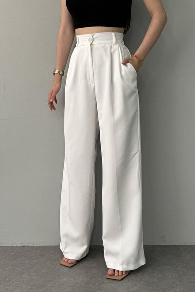 DURUM BUTİK Crep Fabric Full Lycra Elastic Palazo Fabric Pants