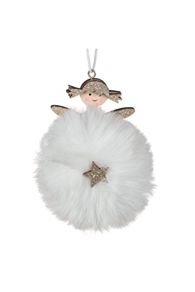 OEM Christmas tree ornament in the shape of a white angel, 10 cm