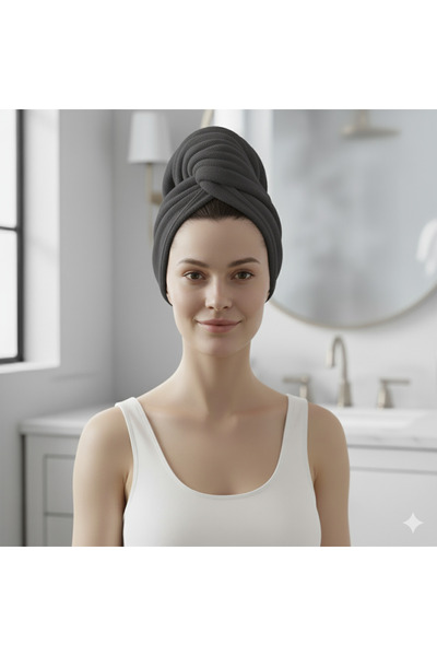 Saret Home منشفة شعر مطاطية بأزرار، قبعة للشعر، قبعة للمكياج، منشفة للعناية ب...