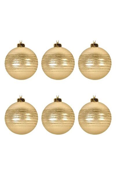 ANTBRO Σετ 6 στολιδιών για χριστουγεννιάτικο δέντρο Antbro® χρυσές, ματ και μ...