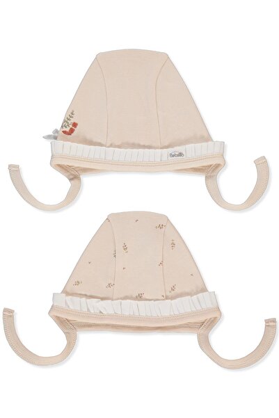 Bebetto Interlock Connected Hat 2-Piece (Tiny Florist) Beige
