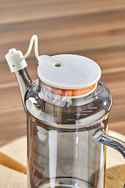 Cooker 1.1 Liter Borosilicate Glass Oil and Vinegar Bottle Olive Oil Bottle Transparent