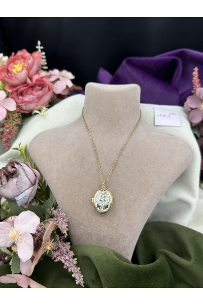 STAİNLES Çelik Trend Resimli Anka Model Alya Kolyesi Gold & Gümüş