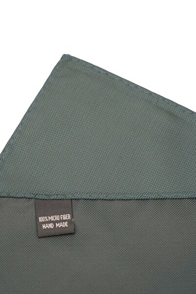 6AM Ceremony Simple green pocket square with subtle texture