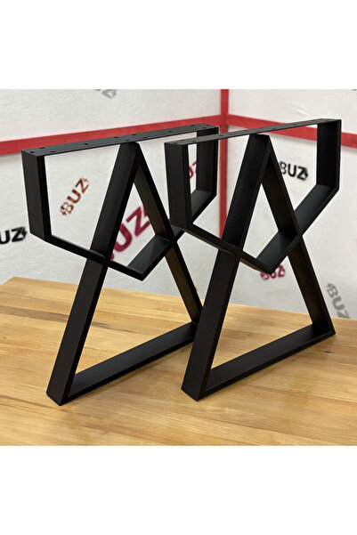 buz Picioare de masă metalice, set de 2, mobilier de sufragerie, 60cm x 8cm x...