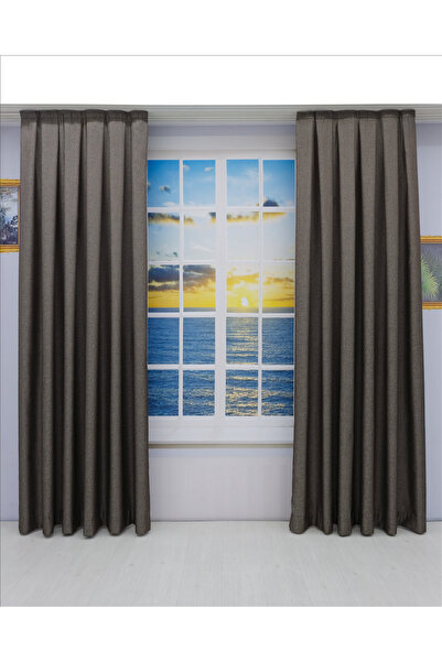 ESDEH Pleated Background Curtain (80X250+260 cm) - Double Wings Shipped - Sport Plain Modern Design