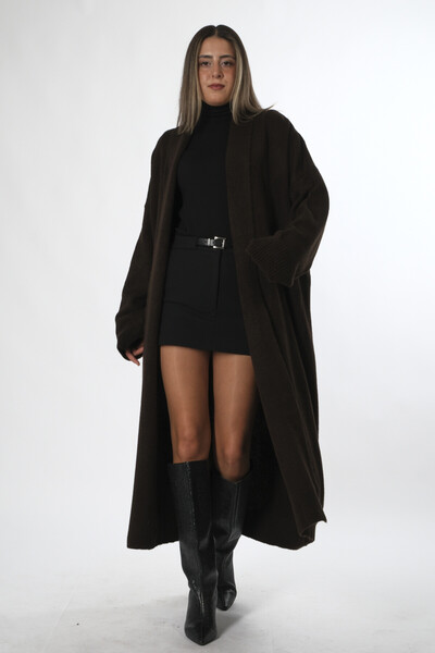 ABBRA Γυναικεία ζακέτα με ανοιχτό μπροστινό μέρος και γιακά σάλι