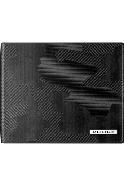 Police Berryblack Men's wallet, genuine leather, RFID, black