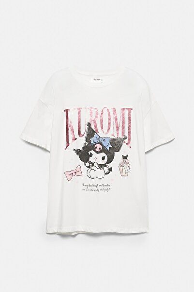 Pull & Bear White Kuromi T-shirt