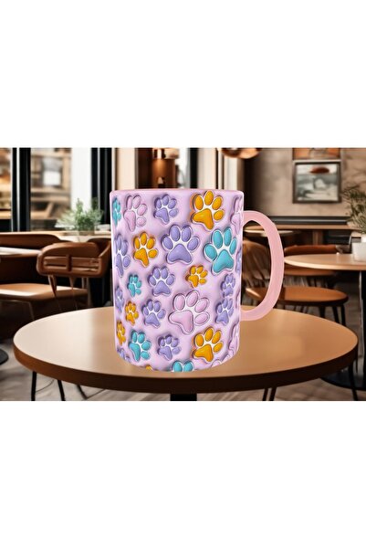 Mugs and love Patili dostum kedi köpek kaliteli porselen kupa