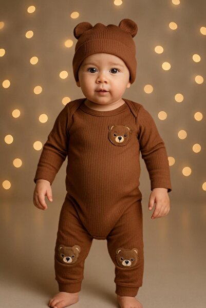 anne dokunuşu gibi KUZUM BEBE 3-Piece Comfortable Fabric Baby Set