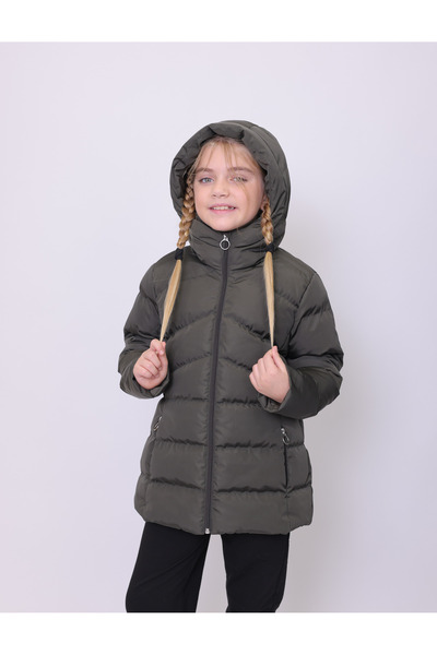 PIQUE Children's coat Hooded inflatable girl's coat