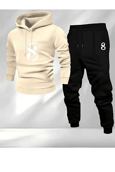 LAVİTTA Simple Stylish Printed Sports Men's Sweat Suit