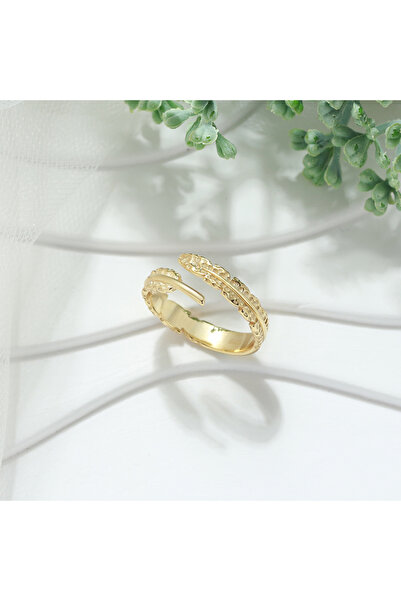 UNA VIDA - Inel Boho din Argint, Placat cu Aur