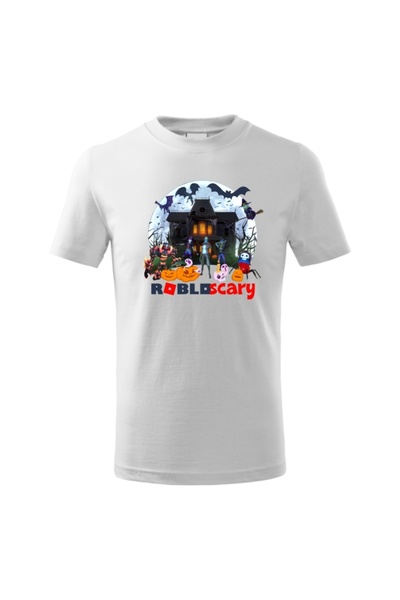 Funny Gift Tricou cu maneca scurta pentru copii Halloween Roblox Scary