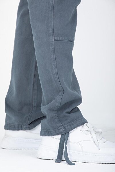 Store Basic 100% Cotton Loose Fit Baggy Pants with Drawstring Cuffs | Comfortable Fit