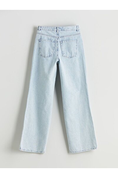 LC Waikiki Wideleg Ripped Detailed Women's Jean Trousers