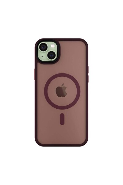 NEXT ONE Mist Shield Protective Case with MagSafe for iPhone 15, Burgundy Red