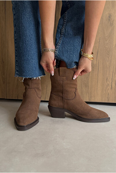 Mupa Shoes Γυναικείες Μπότες ACI ΚΑΦΕ SUEDE