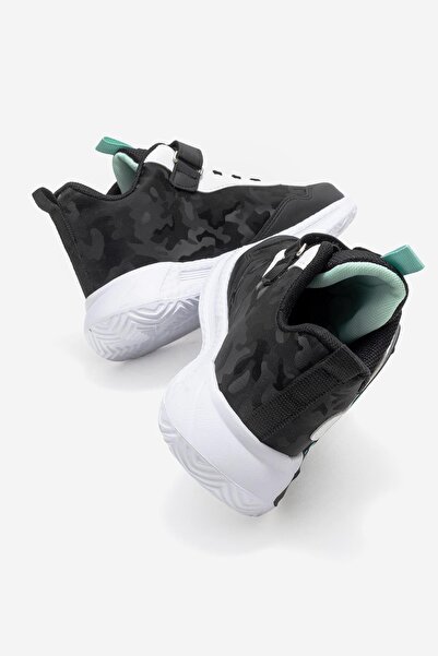 CCWAY AYAKKABI 3 Striped Velcro Children's Sports Shoes 30-35 Black Green Orange